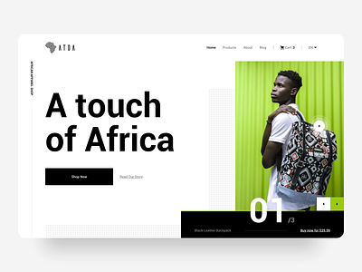 Atoa - Web Interaction africa animation design ecommerce minimal motion ui ux uxui