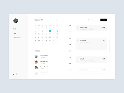 Minimal calendar app - concept