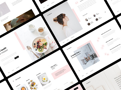 Healthy bookstore layouts cards cards ui clean landing landing design landing page landingpage layout layouts minimal minimalist modern pink ui uidesign white