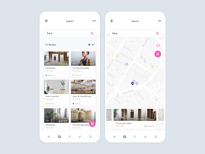 Fitness app - Search & Map