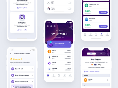 Cryptocurrency App app bitcoin blockchain crypto cryptocurrency screen ux wallet