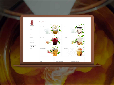 Gong Cha Website/ Menu branding design experience gongcha milk responsive strategy tea ui user ux website