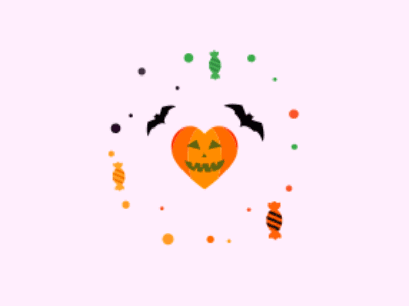 Punkin Heart Reaction halloween heart icon illustration orange pumpkin punkin ui