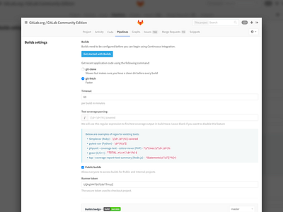 Builds settings ci git gitlab ruby settings ui