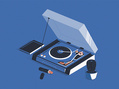 record player flat flat illustration minimal illustration minimal player record vector