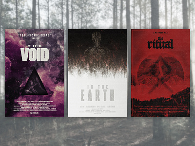 Horror Movie Posters ad advertising art design graphic design horror horror movie mockup movie photoshop poster sci fi sci fi movie typography