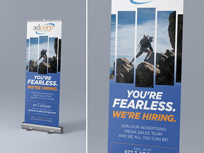 Adcorp Hiring Banner ad advertising banner branding design hiring marketing mockup photoshop pull up typography