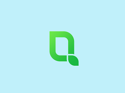 Q + 🍃  logo concept