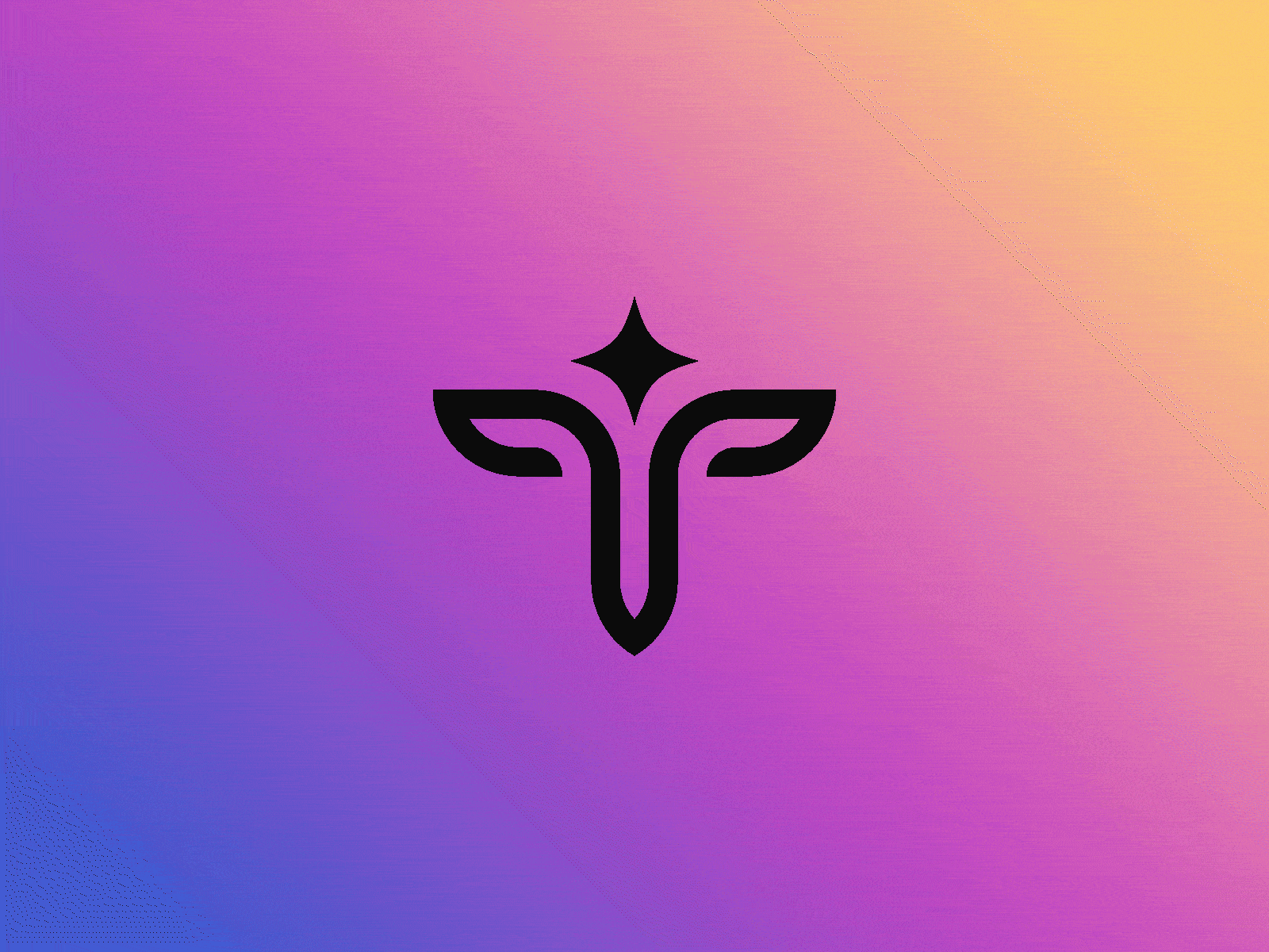 "T" + Star Logo Concept