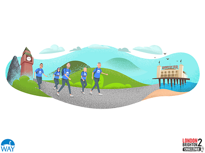 #London2Brighton brighton brightonbeach charity charity event illustration justgiving l2b l2bchallenge london2brighton london2brighton2021 london2brightonchallenge vector vector illustration way widowedandyoung