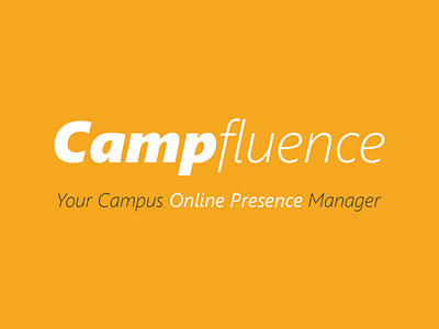 Campfluence app branding design logo minimal web
