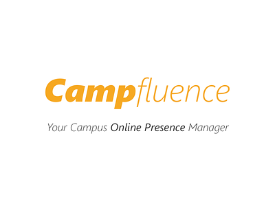 Campfluence Logo app branding design illustration lettering logo minimal typography web website