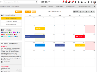 Event Calendar Manager app campfluence campfluence cms cms content management system school cms school website school website manager school websites