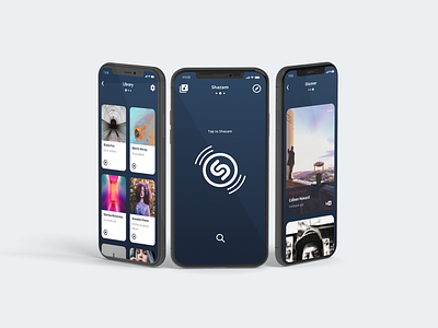 Shazam app app design ui ux