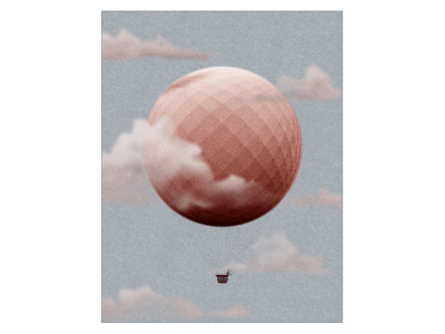 the selfie man balloon bookillustration clouds editorial art editorial illustration high illustraion melancholy sky soft