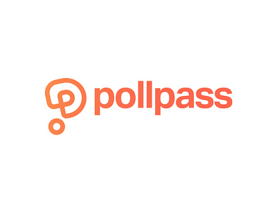 Pollpass logo branding design minimal