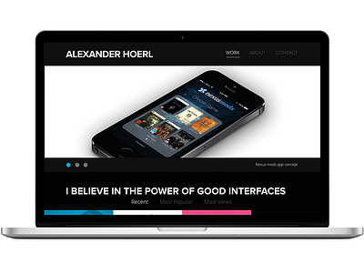 Personal website redesign behance black design interface project redesign responsiv ui ux