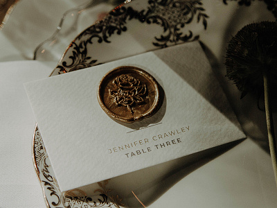 Wax Seal Place Cards etsy etsy shop gold wax place card print design wax seal wedding wedding card wedding stationery