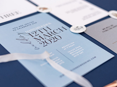 Light Blue Wedding Invitation