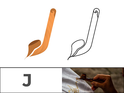 J and Canting batik design graphic design illustration indonesia letter logo logodesign minimal vector