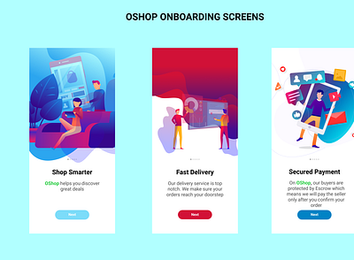 Onboarding Screen design ecommerce onboarding ui