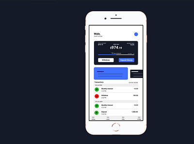 Investment app design dollar investment ui