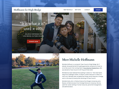 Michelle Hoffmann for High Bridge Town Council campaign election political campaign politics web design
