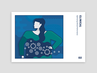 Clinical Illustration Card branding card design flat illustration print science typography vector
