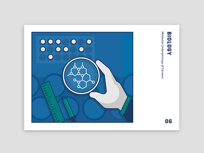 Biology Card biology branding design flat illustration molecule print science vector