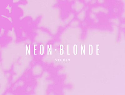 Neon Blonde branding design logo