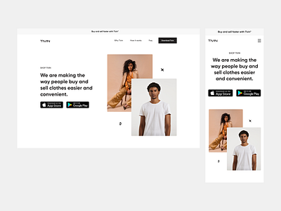 Tivin - (E-commerce App Landing page)
