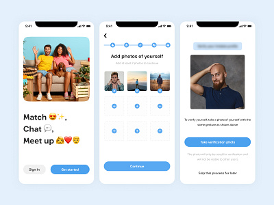 Dating App - User enrollment dating app mobile app onboarding sign up verification