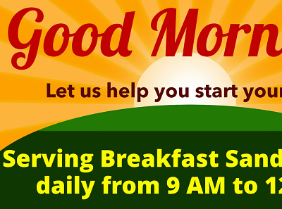 Breakfast Signage signage vector