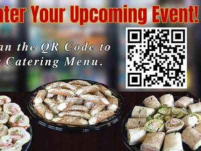 Catering Sign graphic mocial med photography promotion qrcode sign signage signage design social media socialmedia