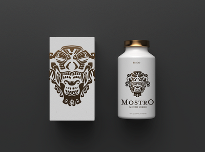 Mostro Pisco product line alcohol branding design graphicdesign labeldesign packagingdesign peruvian product product line wine