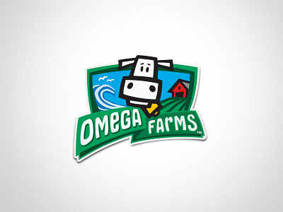 Omega Farms Logo branding logo design vector art