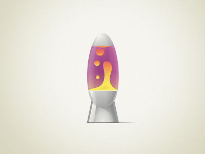 Lava Lamp chillout illustration retro vector art