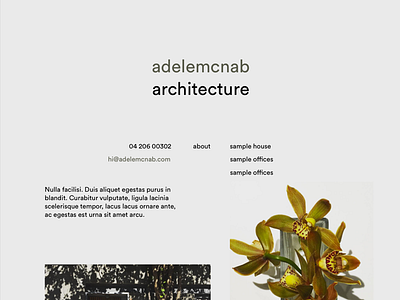 Architecture Homepage Concept