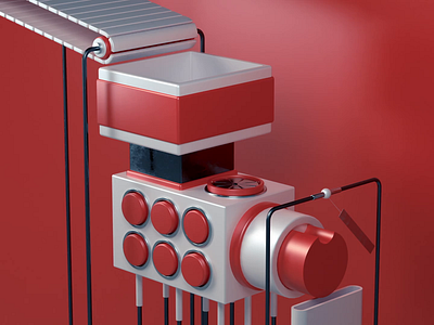 The Pokéball Factory - Part 1 animation c4d cinema 4d factory geometric octane octane render pokeball pokemon