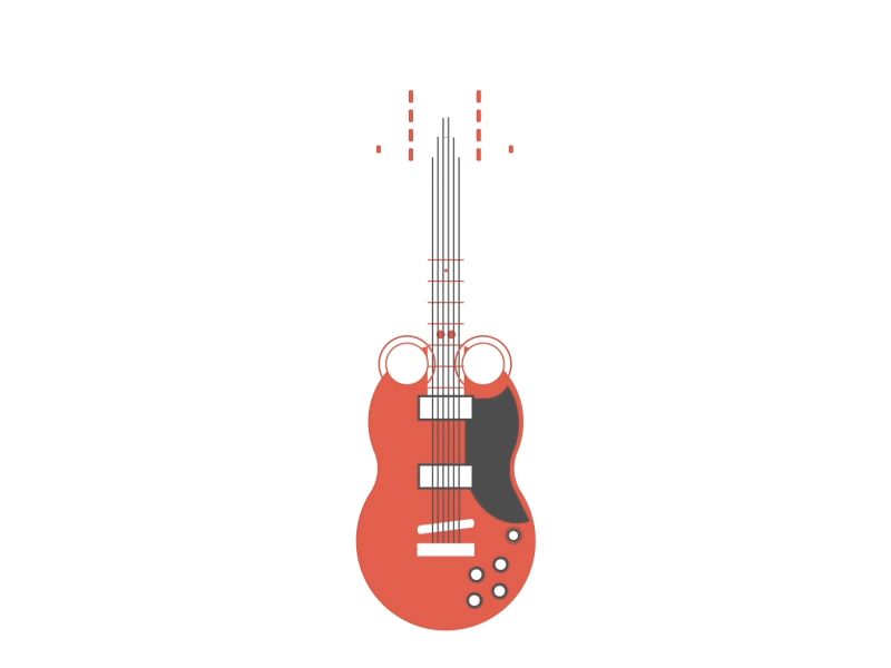 Tentacoli - Contaminazioni Musicali 60fps animation flat gif guitar logo motion red