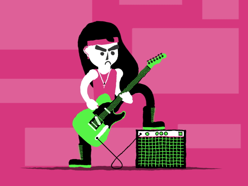 Rock n Roll Rig 2d animation after effects animation gif motion graphics rigging
