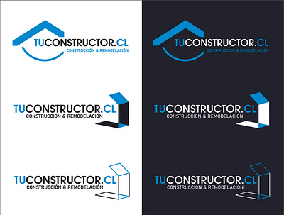 logotipo tu constructor branding chile design flat vector