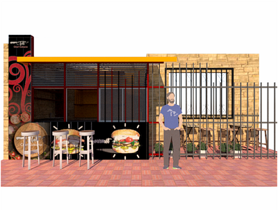 Propuesta de Diseño de Local de comida rápida #bogota uniendo la arquitectura bogotá logo publicidad