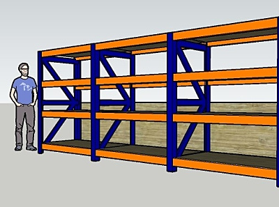 Diseño de Rack en render