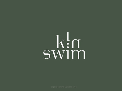Kin Swim Logo Concept branding design icon illustrator logo minimal typography vector