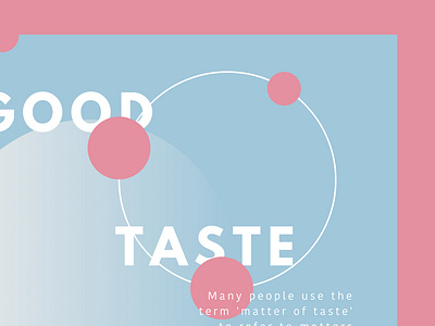 Good Taste Poster poster print design