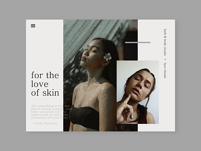 For the Love of Skin beauty branding ui user interface website website concept