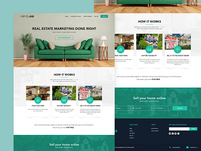 HOMEJAB Landing Page Design 2/2 design desktop home home page interface landing page realestate ui uidesign uiux user inteface ux uxdesign web webdesign website