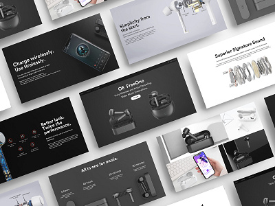 Wireless Earphone Web Design Concept 1/2