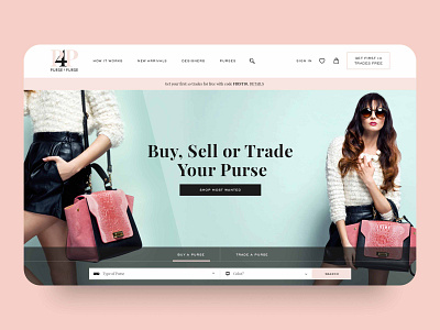 Purse4Purse Homepage Design